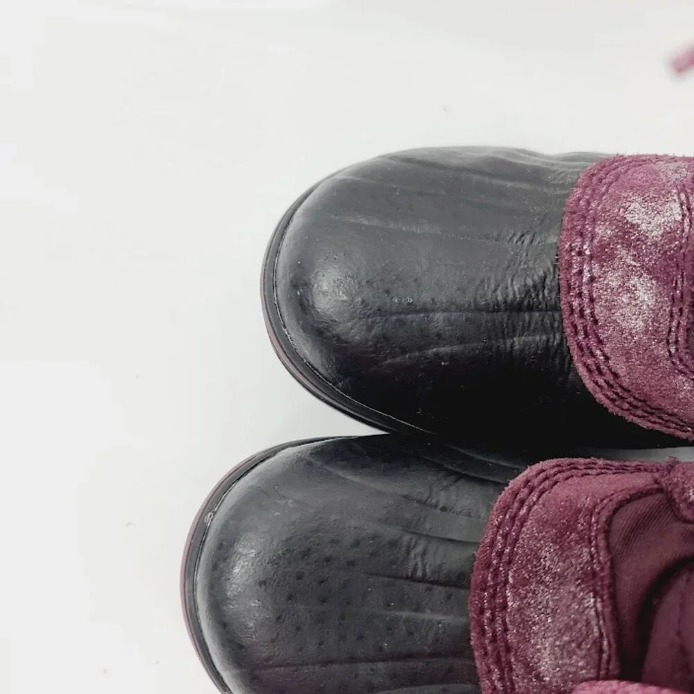 Sorel Girl's Purple Tofino Li NY2325-562 Fur‎ Mid-Calf Winter Snow Boot Size 4